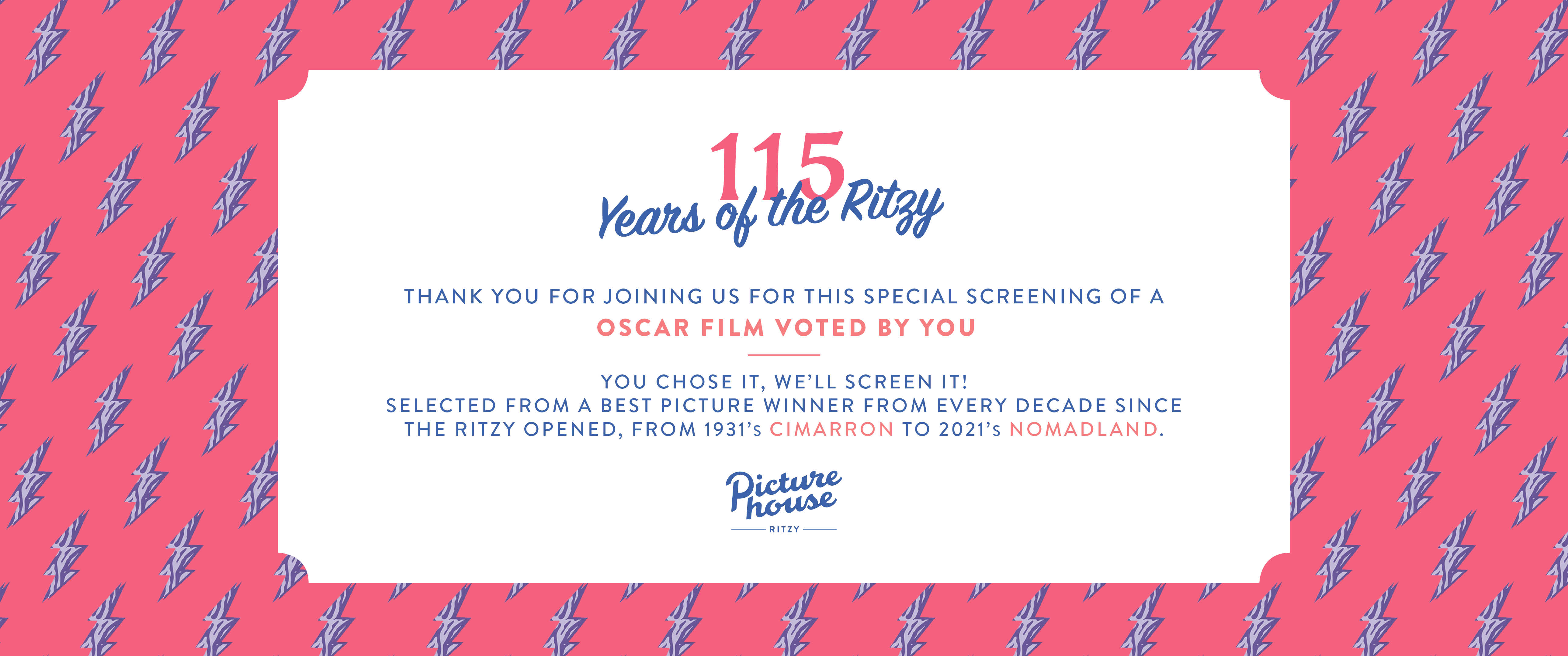 The Ritzy 115th Anniversary: Audience Vote Winner